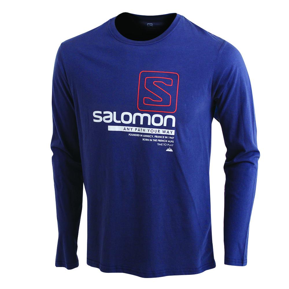 Tops Salomon Homme Bleu Marine - Salomon TRAIL LS M - France (3625-ZTGLB)